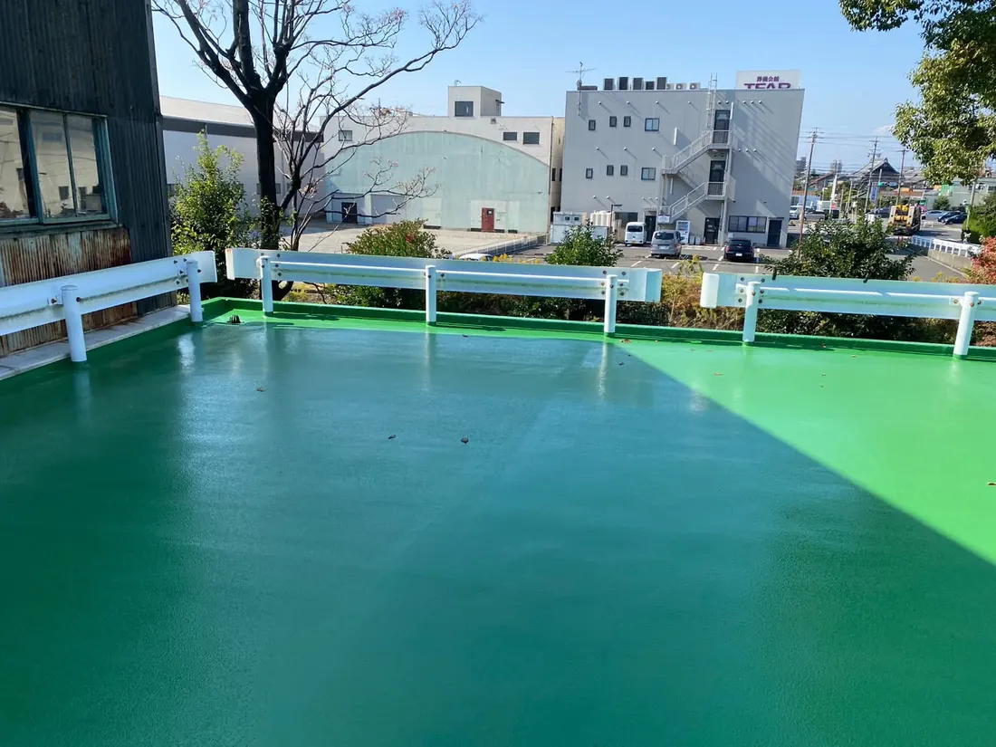 完成した屋上駐車場